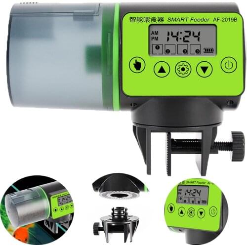 Smart Automatic Fish Feeder Fish Tank Auto Timer Food Feeding Dispenser with LCD Indicates Aquarium Accessories For home