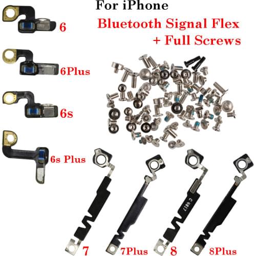 NFC Camera Clip Bluetooth + Full Screws For iPhone 7G 8G 6 7 Plus 8 Plus 6S Plus X Bluetooth Signal Antenna Flex Cable