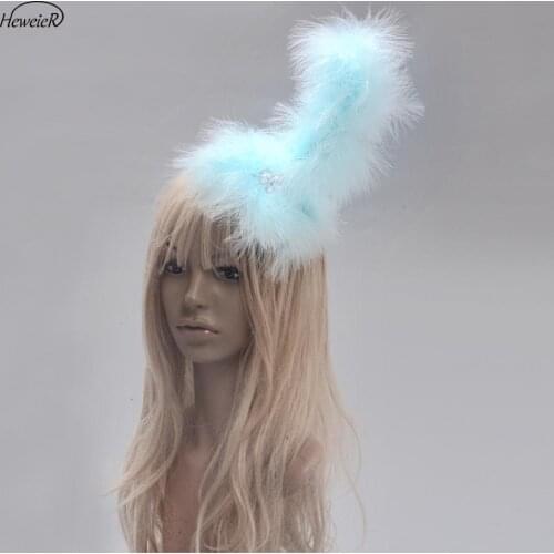 Women Ladies Bridal Fashion Fascinators Rhinestones Hair Clip Hat Cosplay Headwear Hairpieces