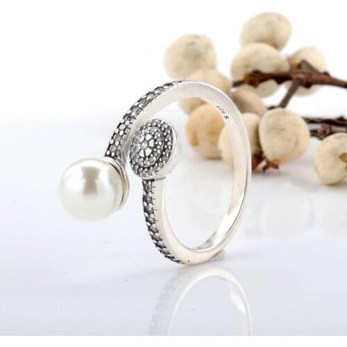 For Women Wedding Party Gift Fashion Jewelry New Classic Pearl Sparkle Ring For Women Wedding Party Gift Fashion Jewelry