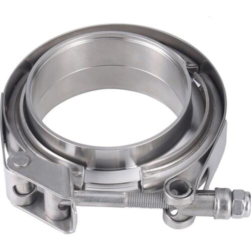 1.5/2/2.25/2.5/2.75/3 inch Quick v Band Clamp Male Female Flange Flat Flange kit Exhaust Pipe Clamp