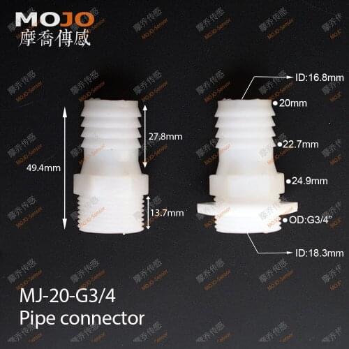 2020 Free shipping!(100pcs/Lots) MJ-20-G3/4 straight-through joint 20mm to G3/4" male thread connector pipe fitting
