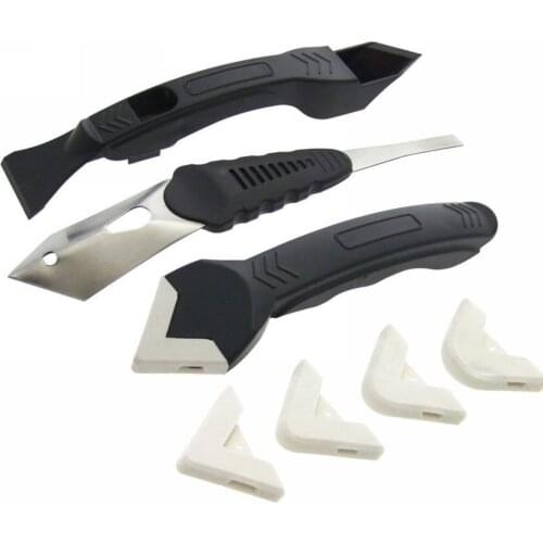 3pcs New Black Scraper Caulking Grouting Sealant Finishing Cleaning Tool Kit Set