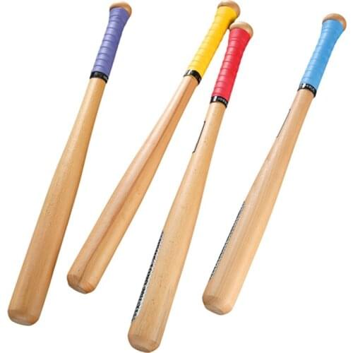54cm Hard Wood Baseball Bat Solid Wooden Baseball Bat Professional Baseball Stick Give a sweat-absorbent hand gel, random color