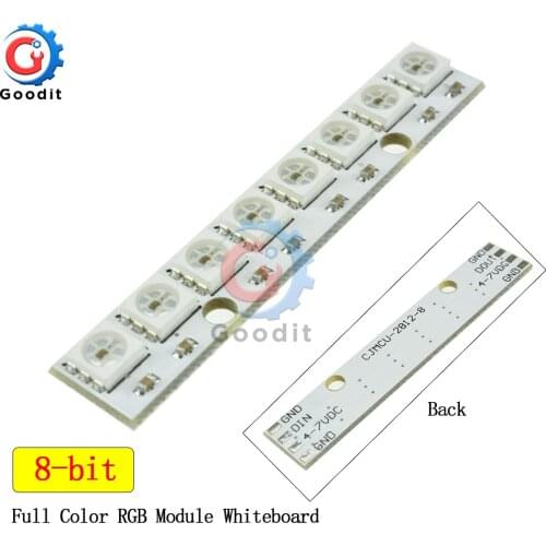 8*1Bit 8 Bits WS2812 WS 2811 5050 RGB LED Lamp Panel Module 5V 8-Bit Rainbow LED Precise Light For Arduino 8 channel Lights