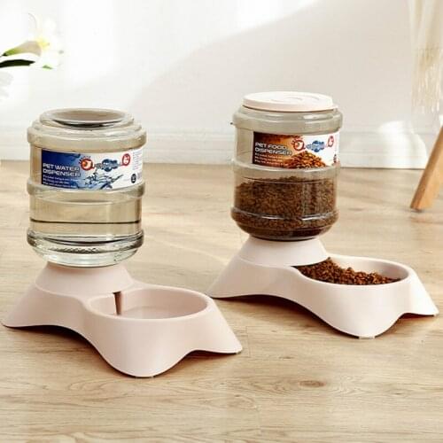 New Frosted Bone Pet Automatic Water Feeder Drinking Fountain Cat Dog Bowl Pet Food Container Feeders Automatic Dog Food Bowl