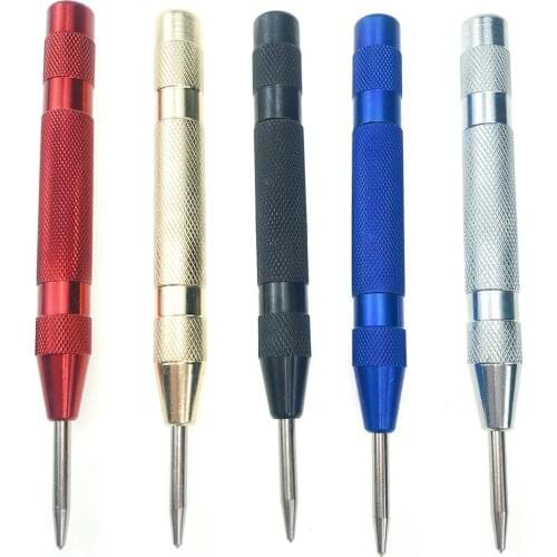 Automatic Center Punch Multifunctional Pin Spring Loaded Mark Car Escape Hammer Wood Indentation Mark Woodworking Tool Bit Posit
