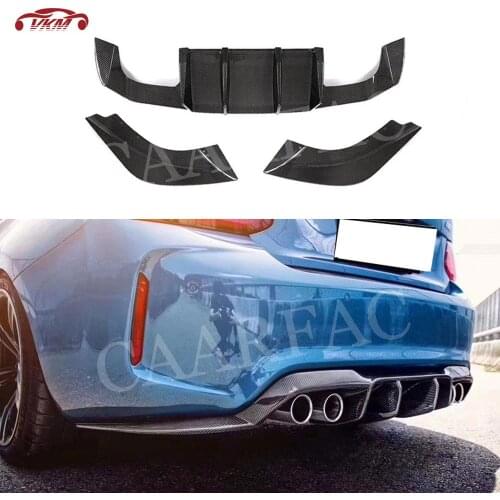 Carbon Fiber Rear Bumper Lip Diffuser Car Accessorise For BMW 2 Series F87 M2 M2C Competition V Style 2016-2018