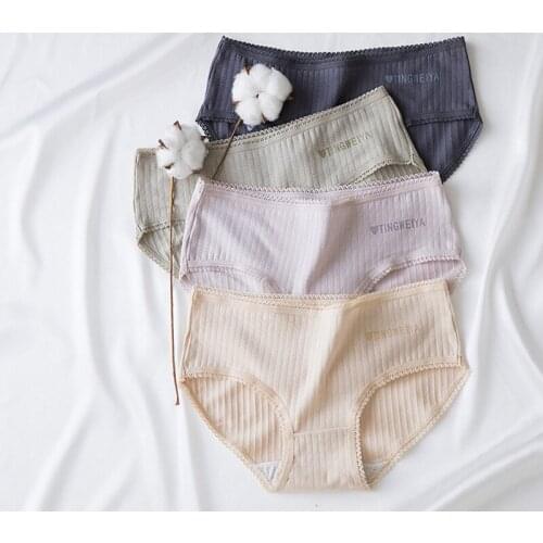 Young girls underwear 6pc/bag new cotton candy middle waist briefs panties Teenagers Intimates 2019 M L XL