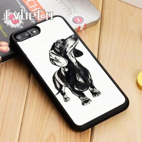 LvheCn Dachshund Dog Fundas Phone Case Cover For iPhone 5 6s 7 8 plus 11 12 Pro X XR XS Max Samsung Galaxy S6 S7 edge S8 S9