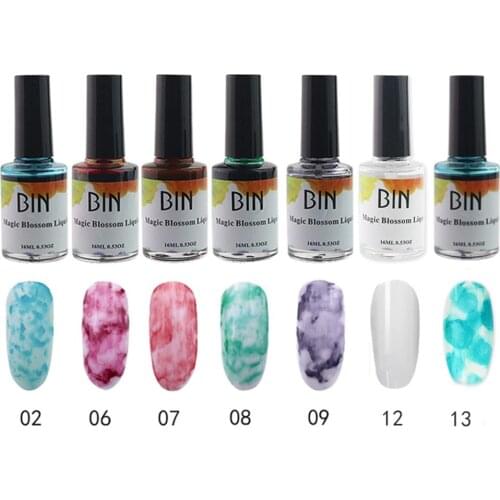 16ml Blooming Nail Gel Lacquer Ink Watercolor Effect Fast Dry DIY Nail Polish Gel Varnish Holo Smoke Polish Manicure Decoration