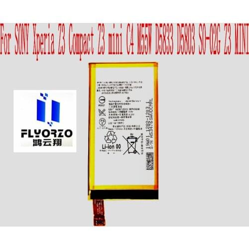 Brand new High Quality 2600mAh LIS1561ERPC Battery For SONY Xperia Z3 Compact Z3 mini C4 M55W D5833 D5803 SO-02G Z3 Mobile Phone