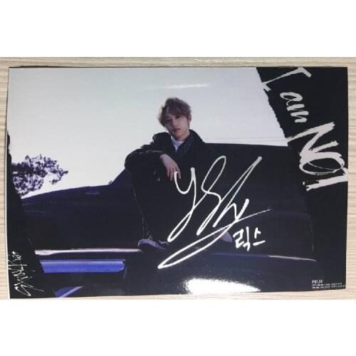 Hand signed Stray Kids Felix autographed photo I AM NOT K-POP 4*6 collection 062018