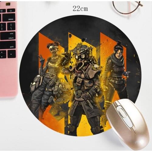 Apex Legends Round Gaming Mouse Pad Gamer Soft Durable 22X22CM Otaku Non-Skid MousePad Locking Edge Office Laptop Mat