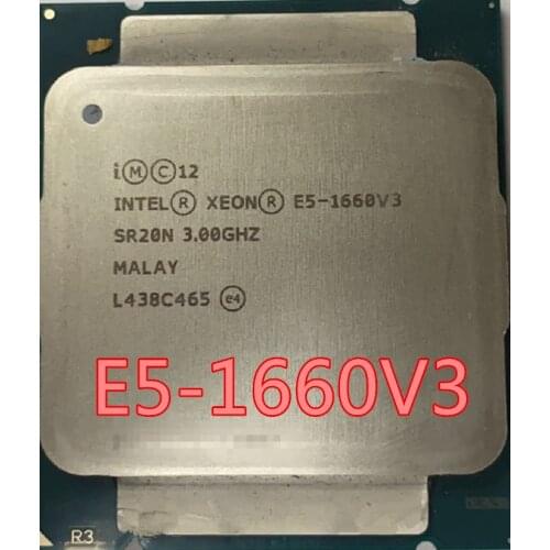 Intel Xeon official Version E5-1660 V3 3.0GHZ E5-1660V3 8-Core 20MB E5 1660V3 140W E5 1660 V3 DDR4 1866MHz FCLGA2011-3 1660V3