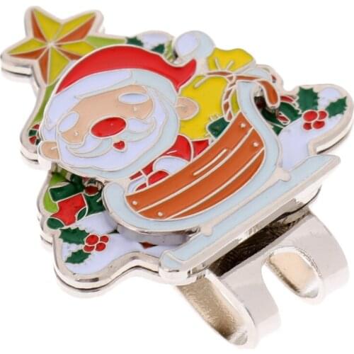 Quality Alloy Santa Claus Design Magnetic Hat Clip Golf Ball Marker Fit For Cap