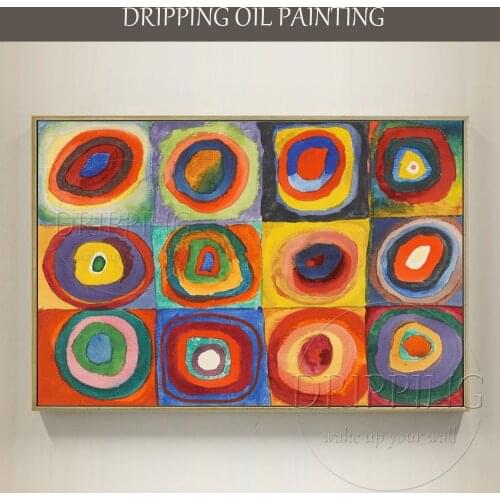 Artist Hand-painted High Quality Modern Abstract Wall Art Wassily Kandinsky Oil Painting on Canvas Reproduce Kandinsky Painting