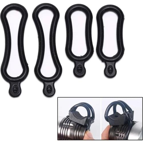 10pcs Bicycle Headlight Rings Silicone Rubber Band Ring LED Bicycle Light Headlamp Installation Mount Silicone Strap