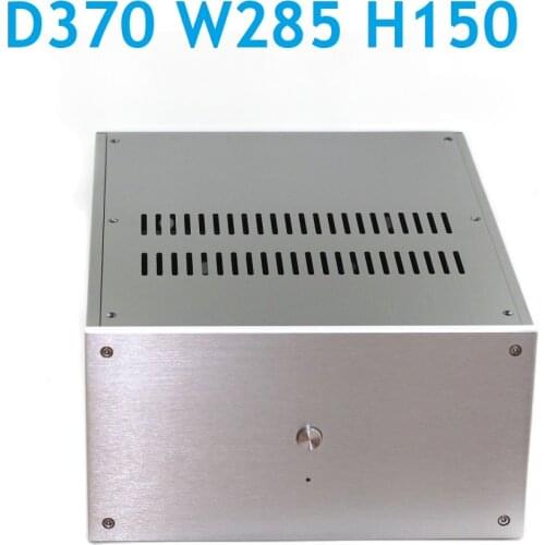 DIY Aluminum Chassis Class A Power Amplifier Supply Case Rear Amp Box DAC Headphone Shell Preamp Enclosure 285*370*150mm WA109