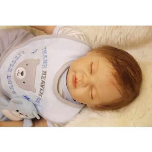 Sudoll About 22" Handmade Lifelike Newborn Baby Doll Reborn Soft Silicone Vinyl Doll Top quality