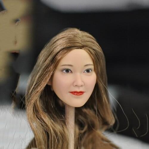KUMIK18-12 1/6 Female Head Sculpt with Blond Long Hair for 12'' Bodies Woman Action Figures