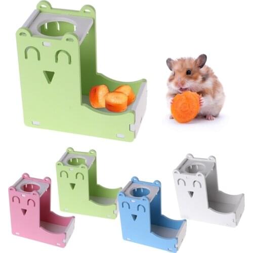 Small Pet Water Bottle Holder Hamster Rabbit Food Feeder Dispenser Nest Toy