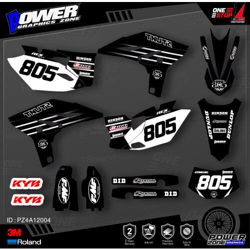 PowerZone Custom Team Graphics Backgrounds Decals 3M Stickers Kit For YAMAHA 2012-2015 WRF450 004