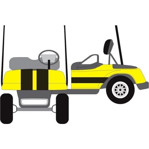 For 1Set Golf Cart Racing Stripes Decal Graphic Sticker EZ Go Club HDK GEM styling