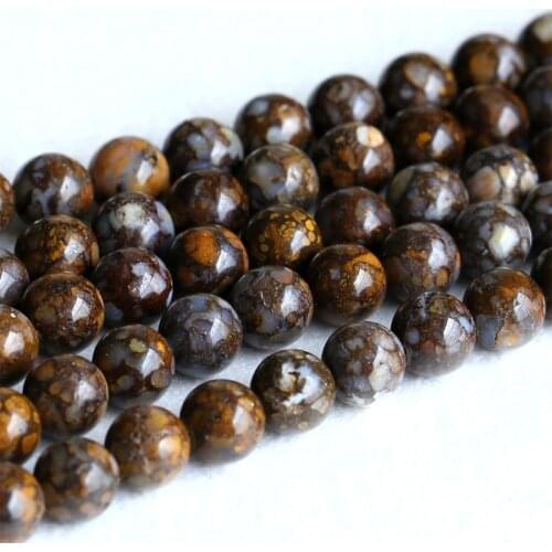 Natural Genuine Bronze Brown Opal Round Loose Gemstone Stone Beads 4mm 6mm 8mm 10mm 12mm 15" 05219