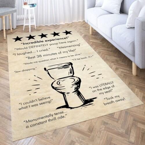 INCREDIBLE TOILET CRAFT Carpet for Living Room 3D Anime Cartoon Rug Gamer Teen Room Bedside Lounge Rug Kids Children Floor Mats