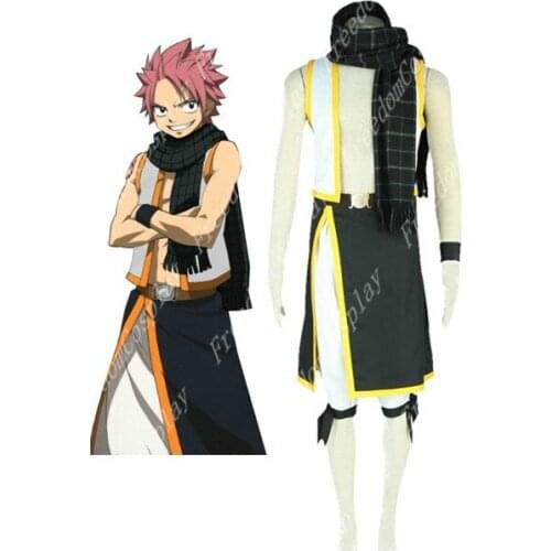 New Free shipping Fairy Tail Natsu Dragneel Cosplay Costume