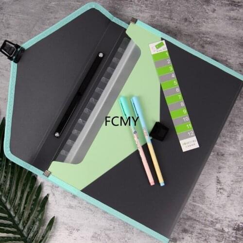 2021 New 13 Grids Handheld File Folder Organ Box Bag Multi-function Organizer Storage Holder Office Document A4 Paper Folder