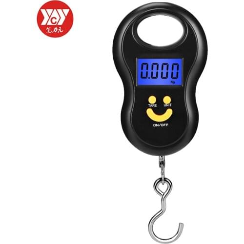 Portable 50kg/10g Handle Smile Face Design Luggage Scales Digital Scale Electronic Weight Scale With LCD Display Hanging Hook