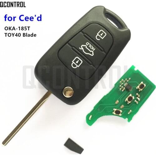 QCONTROL Car Remote Key OKA-185T CE0682 for KIA CEED Pro Ceed Cee'd SW TOY40 Key Blade