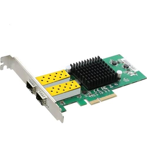 New arrival 2 Port SFP network card 1G fiber optic network card PCIe 4X Server Lan card with Intel 82576
