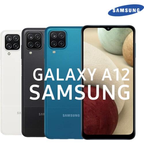 Samsung Galaxy A12 A125U 6.5" 4GB RAM 64GB ROM Cell phone Camera 48mp Fast Charger Single SIM Android Smartphones US Version