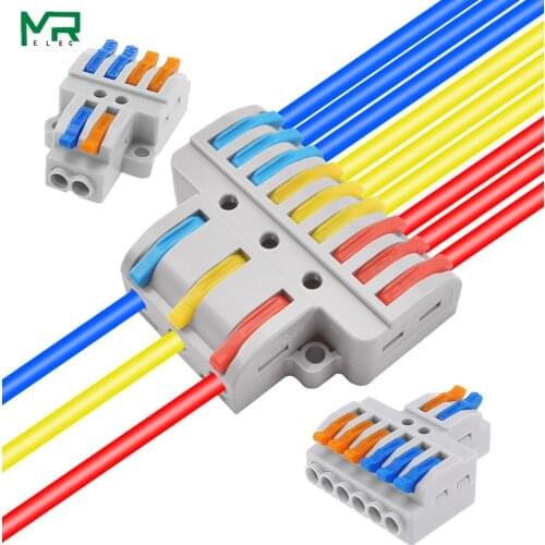 SPL-42/62/63/93 Fast Universal Compact Din Rail type screw free wiring block Push-in Conductor Terminal Wiring Conductrminal