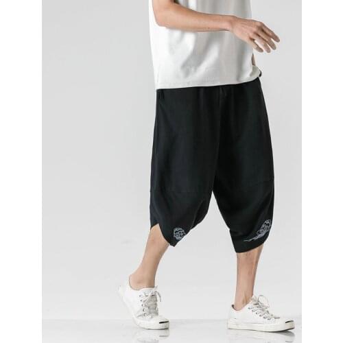 Streetwear Mens Cross Pants Harajuku Harem Pants Male Loose 2021 Embroidery Man Casual Pants Trousers Fashion Large Size M-5XL