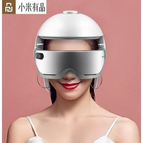 Youpin Momoda Head Massager Multifunction Eye Neck Head Massage Helmet Vibration Massage Music Relax Helmet With Mijia APP Use