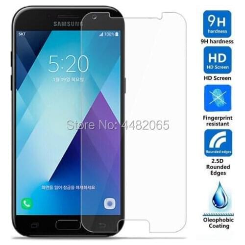 2pcs For Samsung Galaxy A5 2017 Tempered Glass Front Guard Protective Film LCD Screen Protector On For A520F A520 Saver Shield