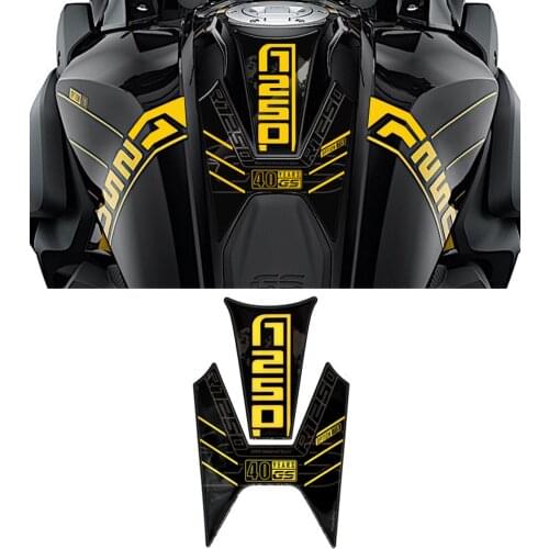 Motorcycle Gas Tank Pad Protection Sticker For BMW R1250GS 40 Years GS Triple Black 2020 2021 Fish bone Decals Case