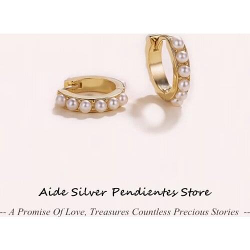 AIDE 6mm 925 Sterling Silver Satr Moon Hoop Earrings For Women Mini Cross Zircon Earrings Fashion Jewelry Oorbellen Voor Vrouwen