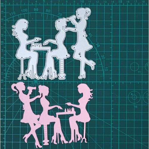 Lady Blowing Hair Nail Art Metal Cutting Dies For Stamps Scrapbooking Stencils DIY Paper Album Cards Decor Embossing 2020 New
