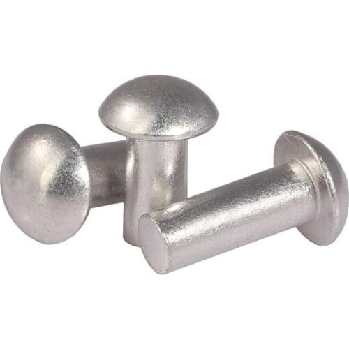 100PCS/LOT M4*5-30MM Round Aluminum Round Solid Rivet Aluminium Alloy Aluminum Self-Plugging Rivet