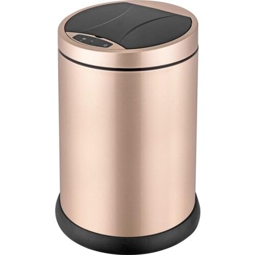 12L Smart Trash Can For Kitchen Recycle Bins With Inner Handle Bucket Stainless Steel Sensor Garbage Bathroom Wastebin