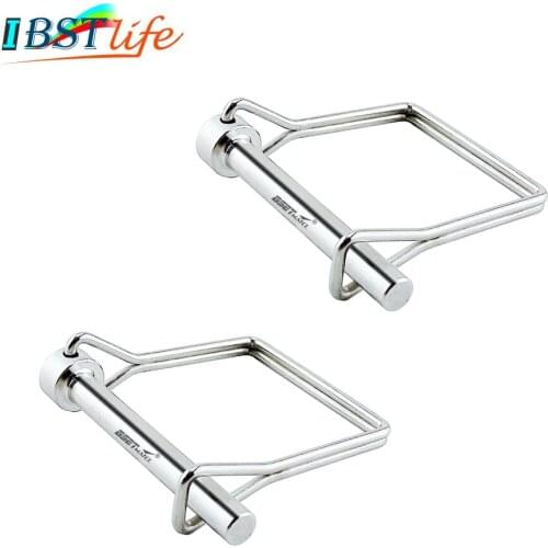 2PCS SS 316 Square Shaft Locking Lock Pin Safety Coupler Pin Retainer Farm Trailers Wagons Lawn Garden Auto Car Trailer