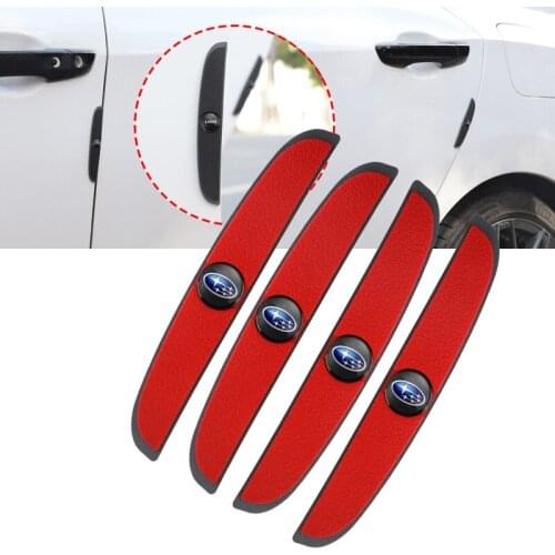 4Pcs Car Door Edge Guard Strip Scratch Protector Anti-collision Sticker For Subaru Legacy Impreza Forester Mpreza Tribeca XV BRZ