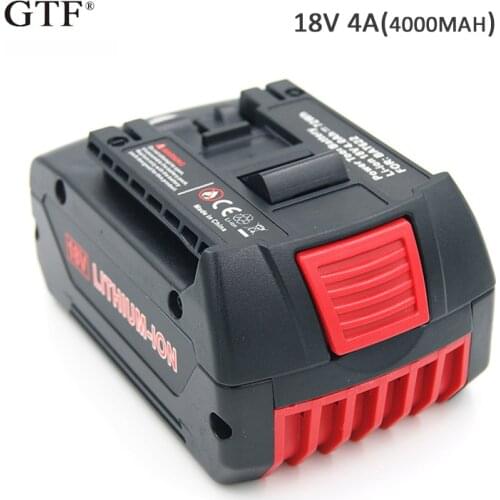 18V 4.0A 4000mah Rechargeable Li-Ion Battery Portable Replacement Battery Backup Battery for Bosch 17618 + LED battery indicator