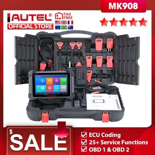 Autel MaxiCOM MK908 Wireless Diagnostic Scan Tool With ECU Coding ADAS Bi-Directional Control Active Tests IMMO Keys All Systems