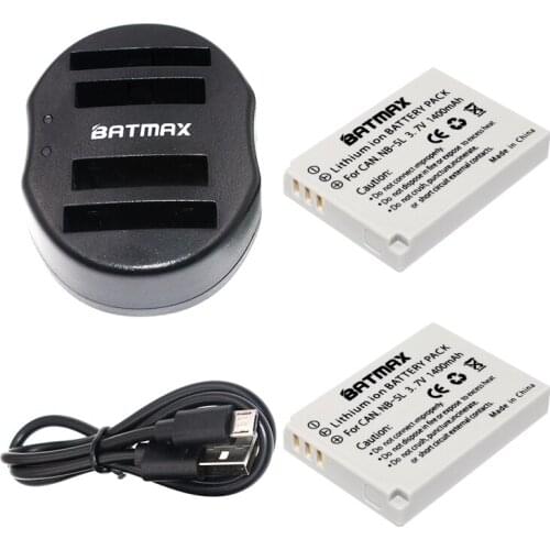 Batmax 2pcs NB-5L NB 5L NB5L Battery + USB Dual Charger for Canon NB-5L NB5L Powershot S100 SX200 SX210 IS SX230 HS SD890 Camera
